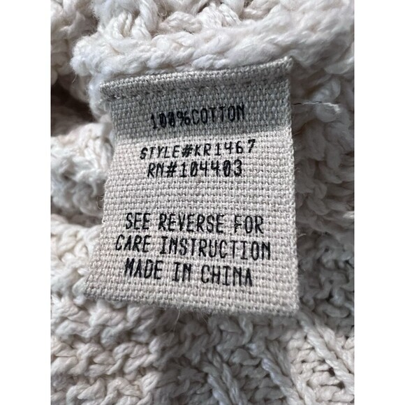 Moon River Cream Chunky Knit Dolman Flare Sleeve Relaxed Sweater Boho Women S‎ - Picture 10 of 11